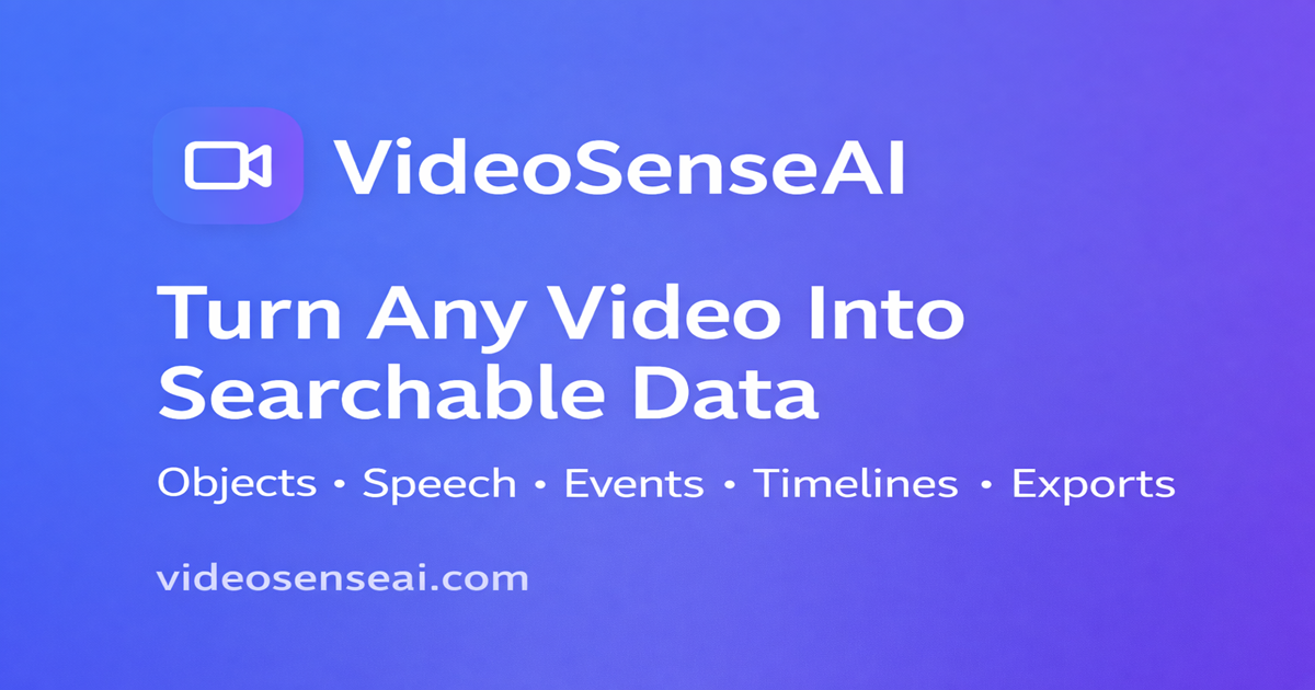 VideoSenseAI Screenshot
